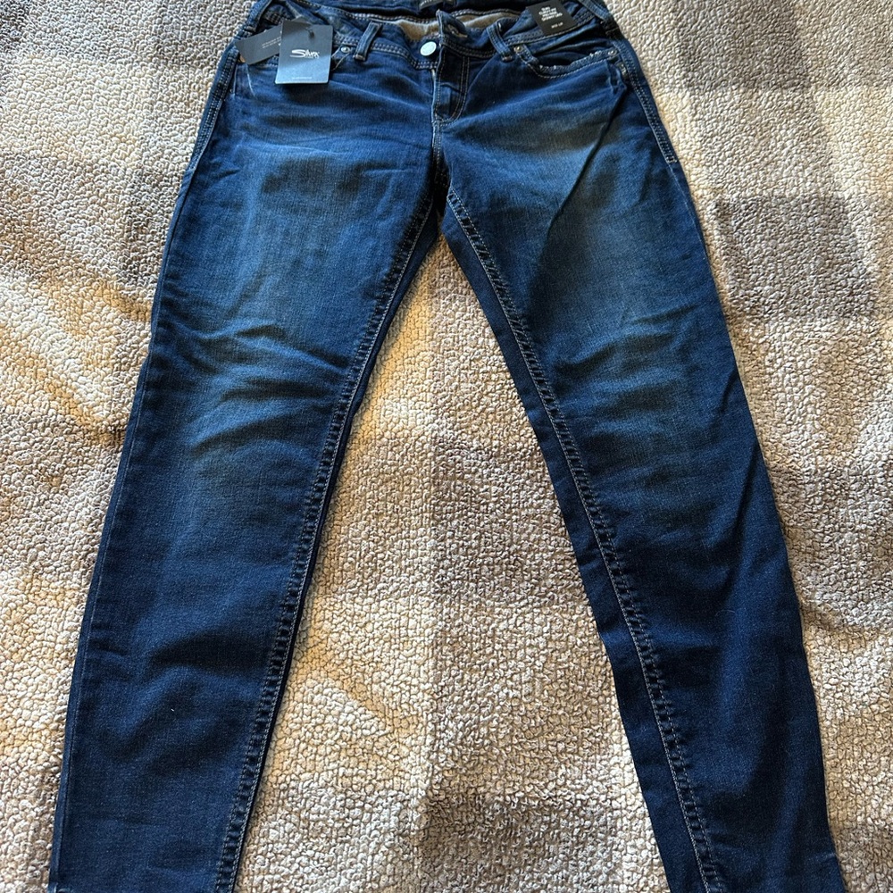 Silver Jeans Women's Deep Indigo Skinny Jeans
